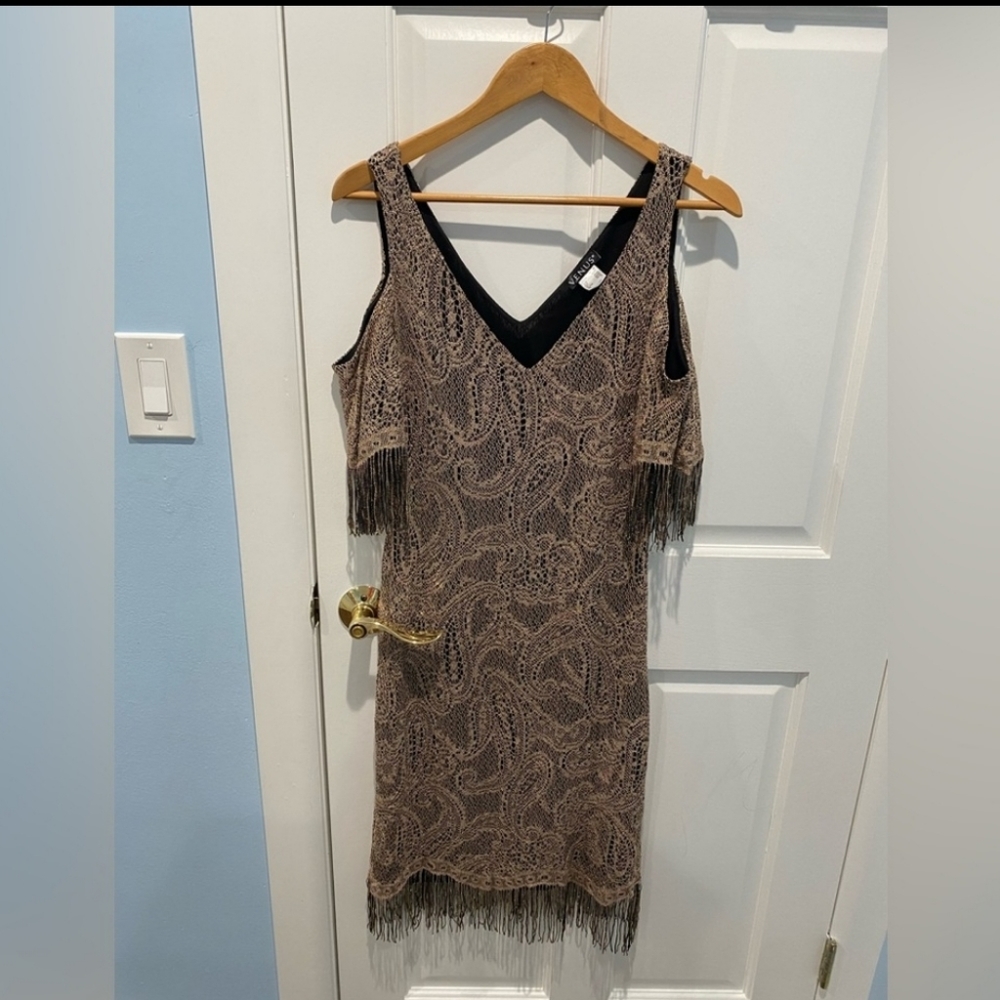 Gold & Black Venus Evening Dress